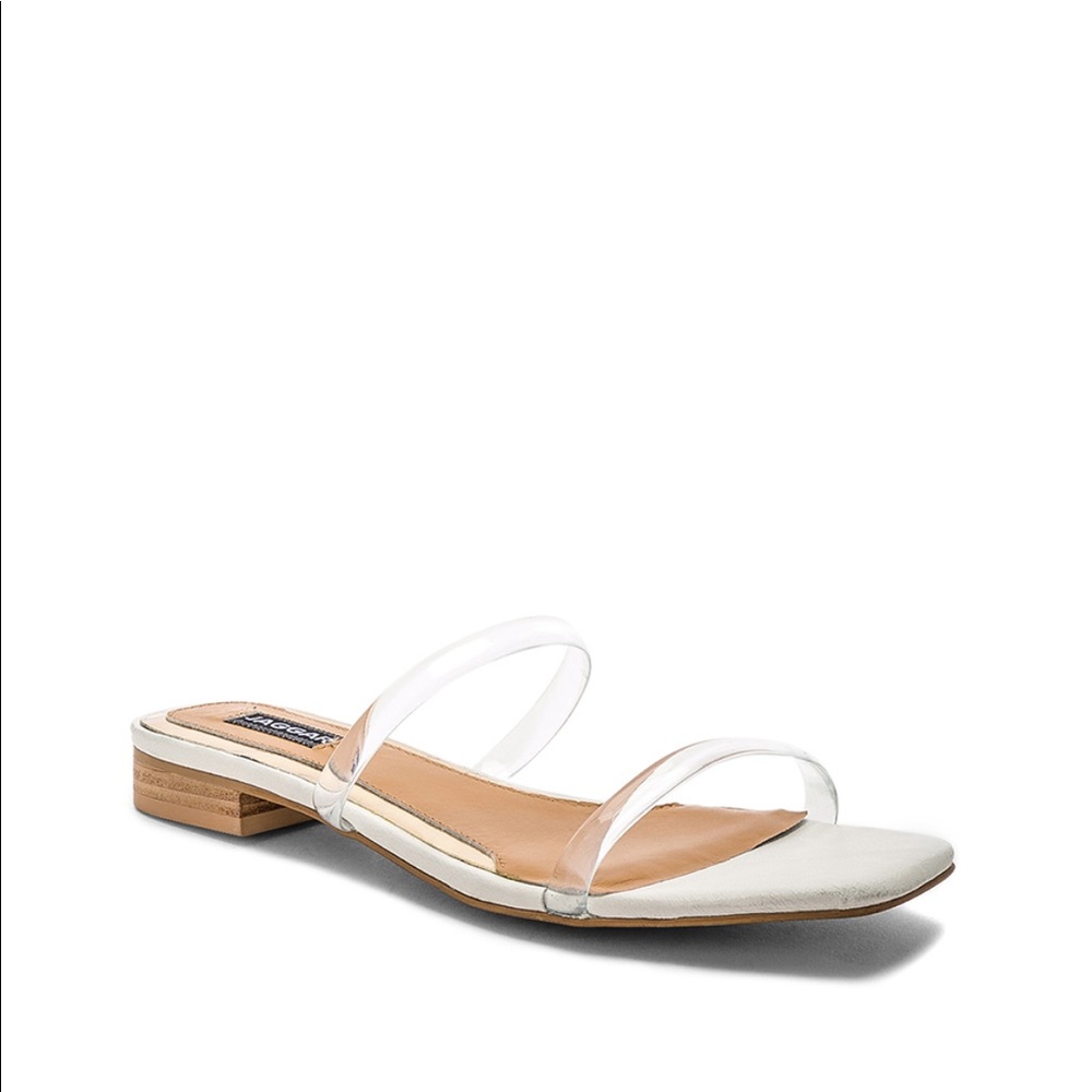 Jaggar Perspex Clear Slide Sandals